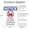 Signmission No Food Or Drink Allowed, 10 in W x Rectangle, Aluminum OS-2PACK-NS-A-1014-V-14580 - alternate 2